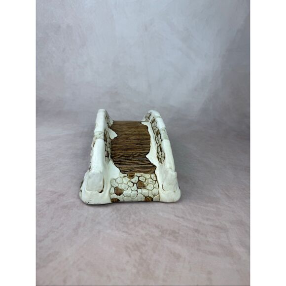 Vintage Lefton Christmas Village Colonial Village Decorative Stone Bridge - Picture 6 of 9